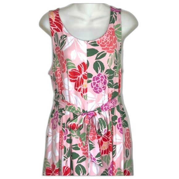 CUDDL DUDS PINK FLORAL KNIT MAXI DRESS PETITE SIZE LARGE with POCKETS - Picture 4 of 11